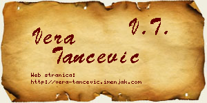 Vera Tančević vizit kartica